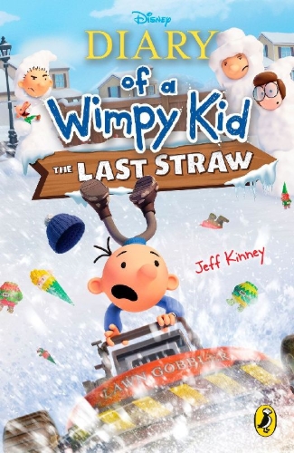 Buchcover und Innenansicht für das Buch: Diary of a Wimpy Kid 03: The Last Straw. Special Disney+ Cover Edition