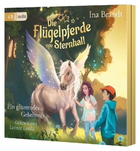 Buchcover und Innenansicht für das Buch: Die Flügelpferde von Sternhall (2). Ein glitzerndes Geheimnis