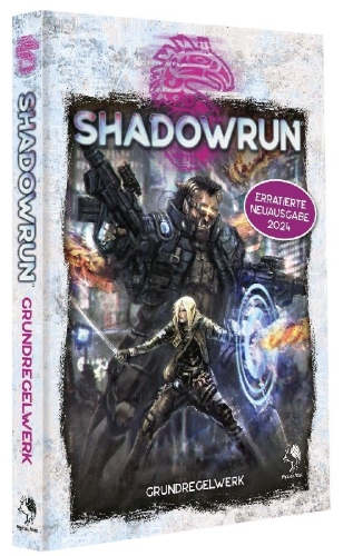 Buchcover und Innenansicht für das Buch: Shadowrun 6. Edition Grundregelwerk
