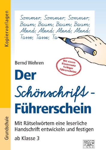 Buchcover und Innenansicht für das Buch: Der Schönschrift-Führerschein