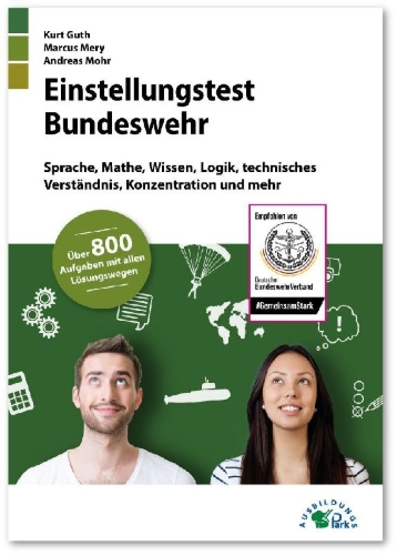 Buchcover und Innenansicht für das Buch: Einstellungstest Bundeswehr