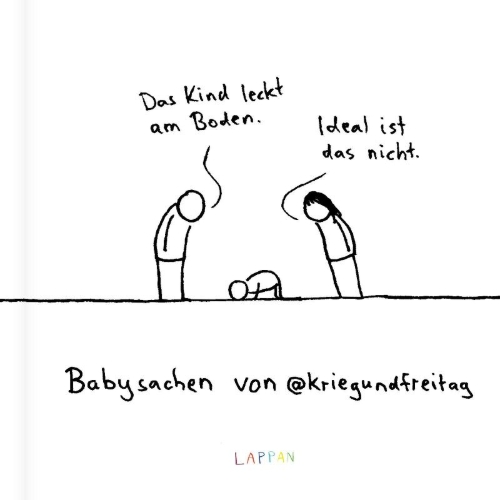 Buchcover und Innenansicht für das Buch: Babysachen von @kriegundfreitag 