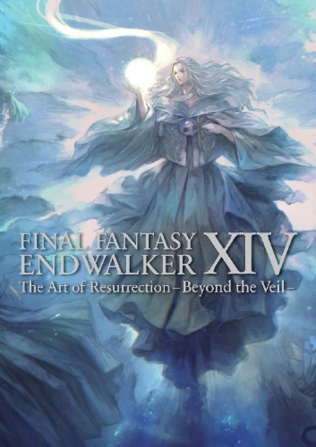 Buchcover und Innenansicht für das Buch: Final Fantasy XIV: Endwalker -- The Art of Resurrection -Beyond the Veil-