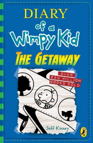 Buchcover und Innenansicht für das Buch: Diary of a Wimpy Kid 12: The Getaway