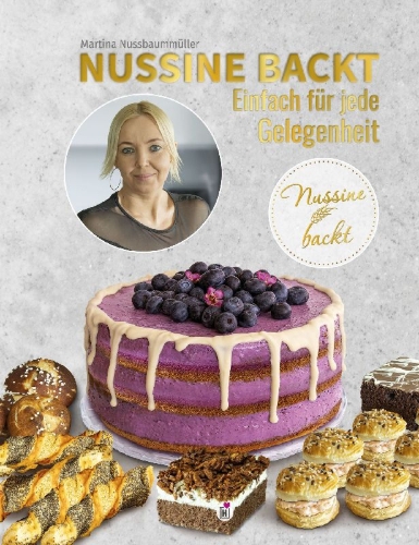 Buchcover und Innenansicht für das Buch: Nussine backt