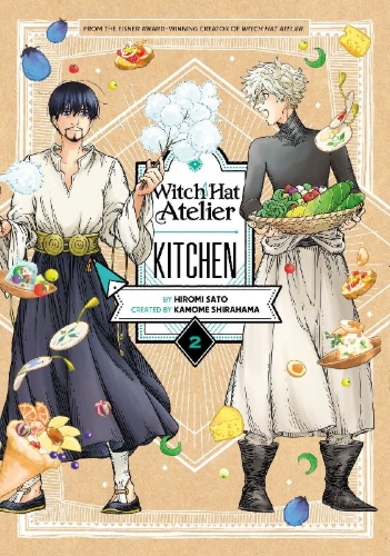Buchcover und Innenansicht für das Buch: Witch Hat Atelier Kitchen 2