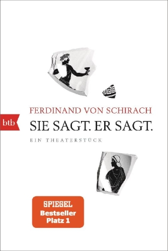 Buchcover und Innenansicht für das Buch: Sie sagt. Er sagt.