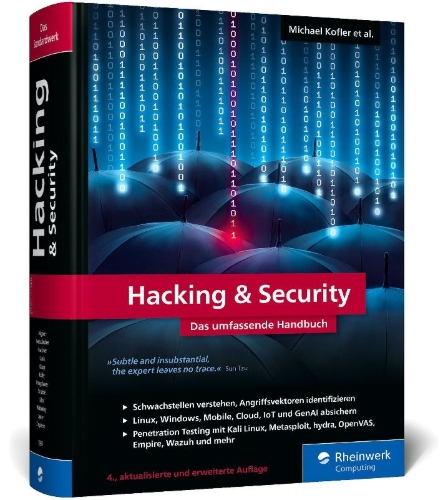Buchcover und Innenansicht für das Buch: Hacking & Security