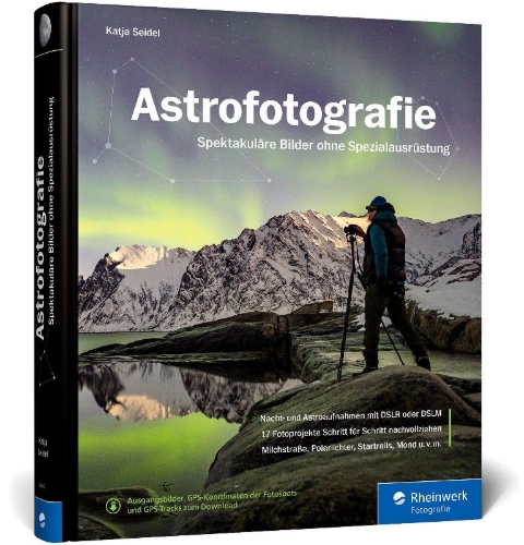 Buchcover und Innenansicht für das Buch: Astrofotografie