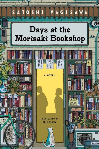 Buchcover und Innenansicht für das Buch: Days at the Morisaki Bookshop
