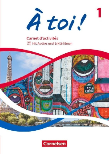 Buchcover und Innenansicht für das Buch: À toi ! Band 1 - Carnet d'activités