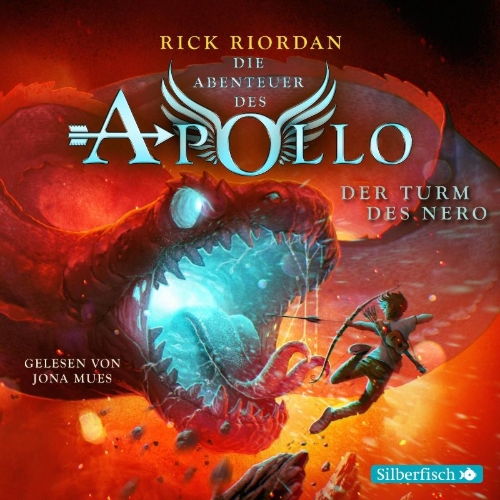 Buchcover und Innenansicht für das Buch: Die Abenteuer des Apollo  5: Der Turm des Nero