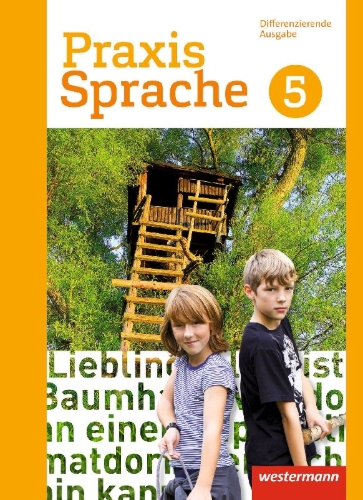 Buchcover und Innenansicht für das Buch: Praxis Sprache 5. Schulbuch