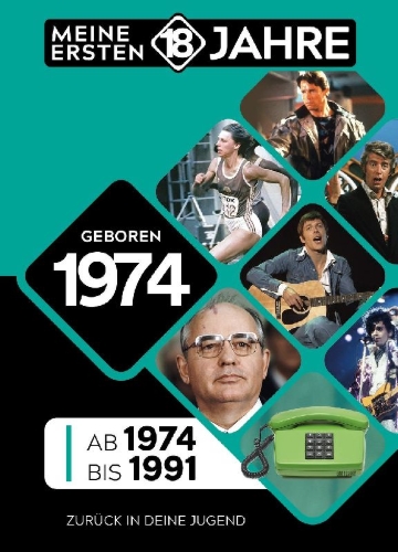 Buchcover und Innenansicht für das Buch: Geboren 1974