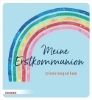 Buchcover und Innenansicht für das Buch: Meine Erstkommunion Erinnerungsalbum Regenbogen