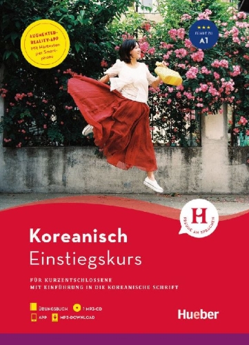 Buchcover und Innenansicht für das Buch: Einstiegskurs Koreanisch für Kurzentschlossene / Buch + 1 MP3-CD + MP3-Download + Augmented Reality App