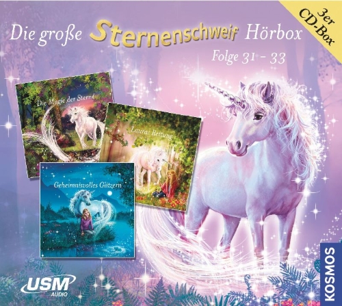 Buchcover und Innenansicht für das Buch: Die große Sternenschweif Hörbox Folgen 31-33 (3 Audio CDs)