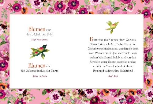 Buchcover und Innenansicht für das Buch: Für dich soll's bunte Blüten regnen