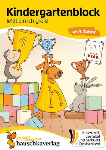 Buchcover und Innenansicht für das Buch: Kindergartenblock ab 3 Jahre - Jetzt bin ich groß!