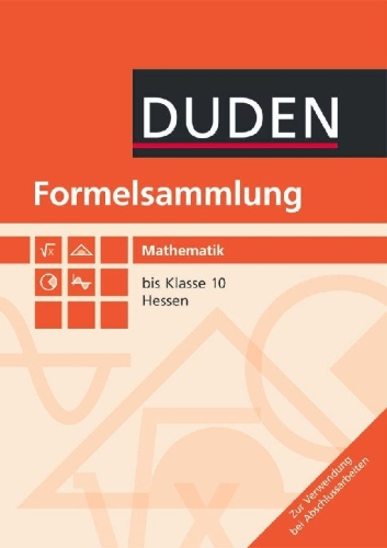 Buchcover und Innenansicht für das Buch: Formelsammlung Mathematik 7.-10. Schuljahr Hessen