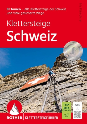 Buchcover und Innenansicht für das Buch: Klettersteige Schweiz