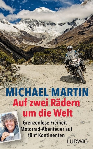 Buchcover und Innenansicht für das Buch: Auf zwei Rädern um die Welt