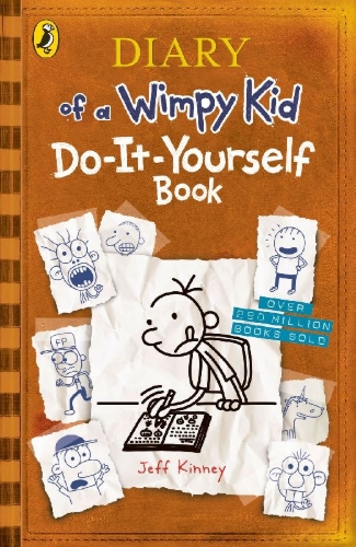 Buchcover und Innenansicht für das Buch: Diary of a Wimpy Kid. Do-it-yourself Book
