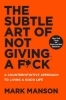 Buchcover und Innenansicht für das Buch: The Subtle Art of Not Giving a F*ck