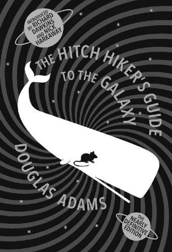 Buchcover und Innenansicht für das Buch: The Hitch Hiker's Guide to the Galaxy