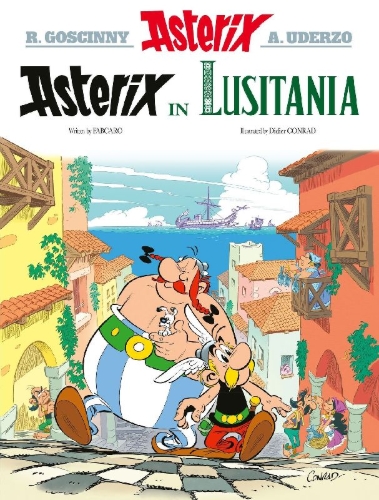 Buchcover und Innenansicht für das Buch: Asterix 41: Asterix in Lusitania