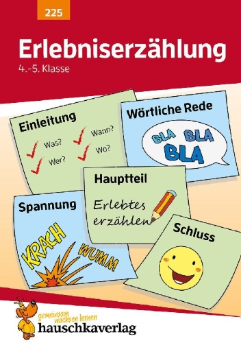 Buchcover und Innenansicht für das Buch: Deutsch 4./5. Klasse Übungsheft - Erlebniserzählung