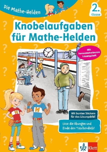 Buchcover und Innenansicht für das Buch: Die Mathe-Helden Knobelaufgaben für Mathe-Helden 2. Klasse