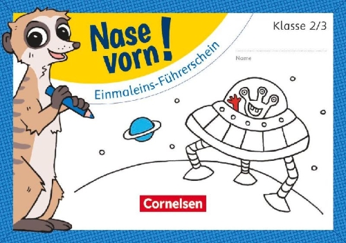 Buchcover und Innenansicht für das Buch: Nase vorn! - Mathematik 2./3. Schuljahr - 1x1 Führerschein
