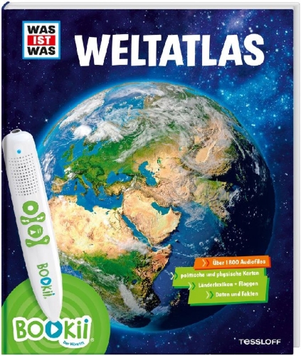 Buchcover und Innenansicht für das Buch: BOOKii® WAS IST WAS Weltatlas