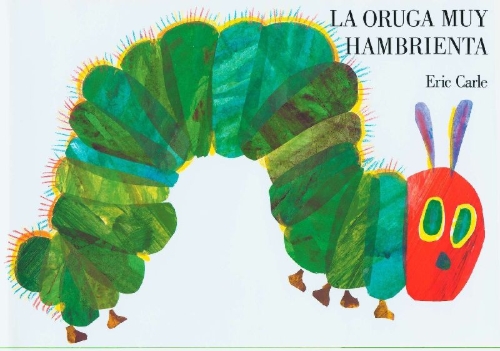 Buchcover und Innenansicht für das Buch: The Very Hungry Caterpillar