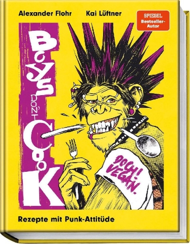 Buchcover und Innenansicht für das Buch: Boys don´t cook