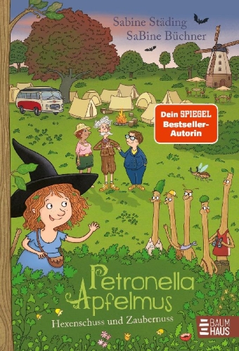 Buchcover und Innenansicht für das Buch: Petronella Apfelmus - Hexenschuss und Zaubernuss (Band 13)