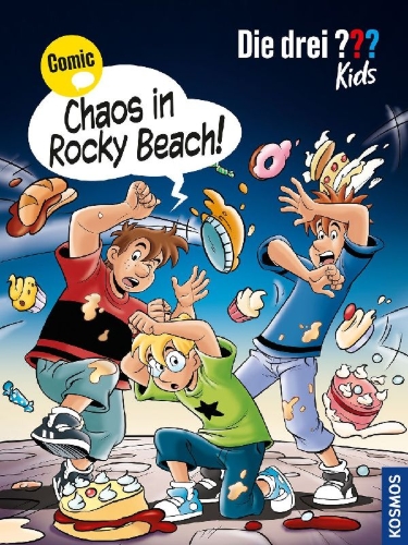 Buchcover und Innenansicht für das Buch: Die drei ??? Kids, Chaos in Rocky Beach! (drei Fragezeichen)