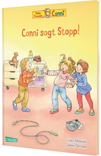 Buchcover und Innenansicht für das Buch: Conni-Bilderbücher: Conni sagt Stopp!