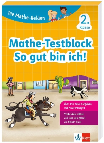 Buchcover und Innenansicht für das Buch: Die Mathe-Helden: Mathe-Testblock So gut bin ich! 2. Klasse