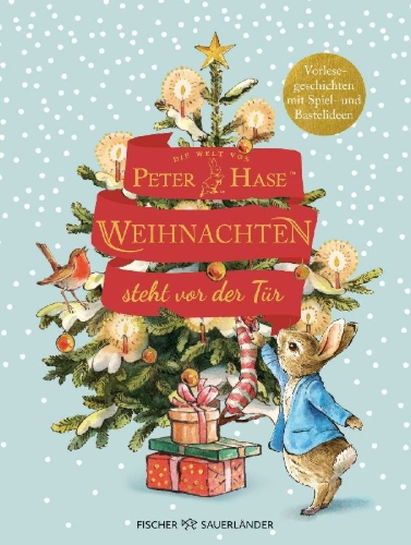 Buchcover und Innenansicht für das Buch: Peter Rabbit Christmas is coming