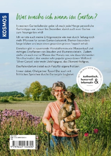 Buchcover und Innenansicht für das Buch: Mit Herz & Gabel durch Katrins Gartenjahr 2026