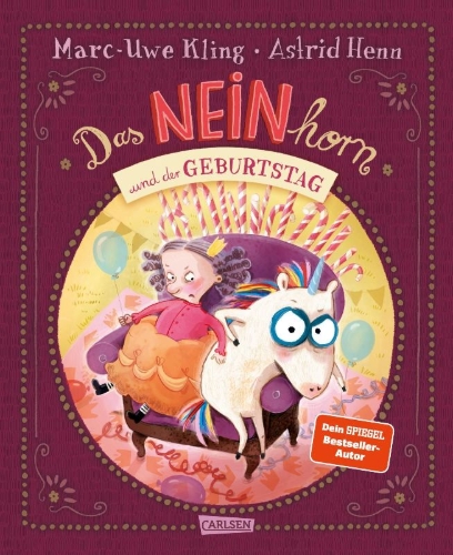 Buchcover und Innenansicht für das Buch: Das NEINhorn und der Geburtstag