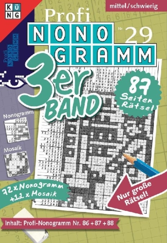 Buchcover und Innenansicht für das Buch: Profi-Nonogramm 3er-Band Nr. 29
