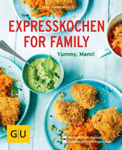 Buchcover und Innenansicht für das Buch: Expresskochen for Family