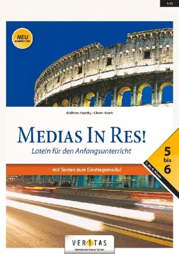 Buchcover und Innenansicht für das Buch: Medias in res! AHS: 5. bis 6. Klasse - Schülerbuch mit Texten zum Einstiegsmodul