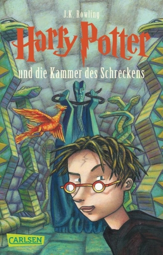 Buchcover und Innenansicht für das Buch: Harry Potter and the Chamber of Secrets
