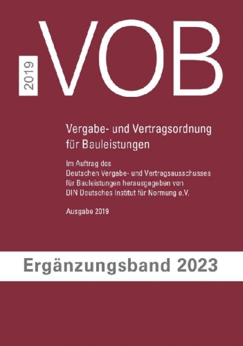 Buchcover und Innenansicht für das Buch: VOB Vergabe- und Vertragsordnung für Bauleistungen