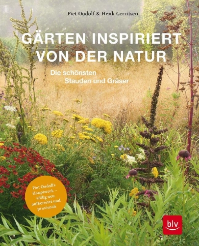 Buchcover und Innenansicht für das Buch: Gärten inspiriert von der Natur