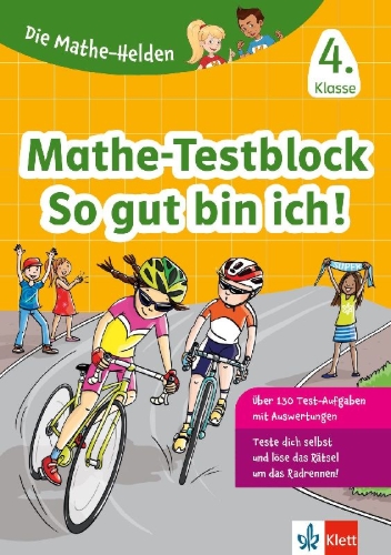 Buchcover und Innenansicht für das Buch: Klett Die Mathe-Helden: Mathe-Testblock So gut bin ich! 4. Klasse
